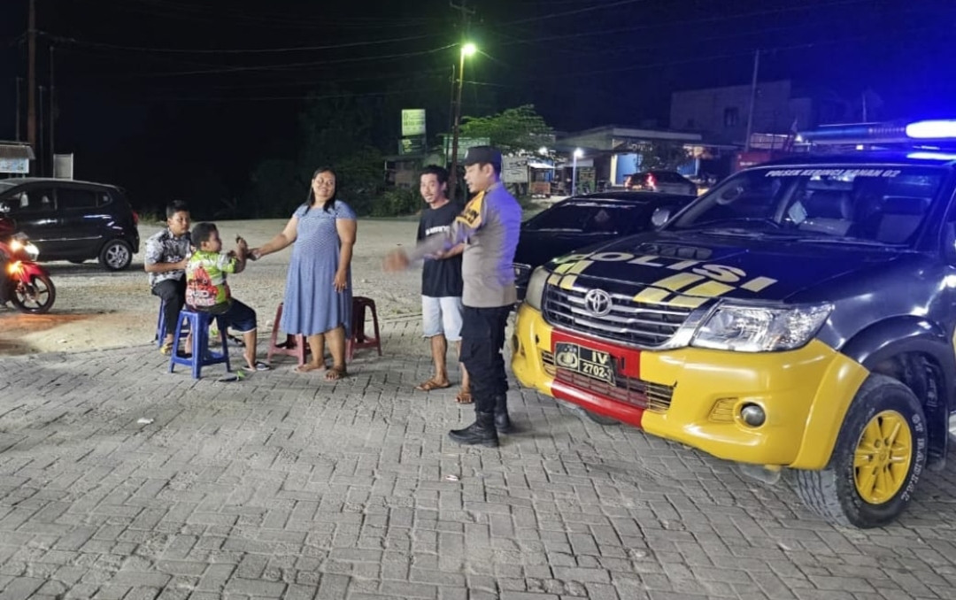 Polsek Kerinci Kanan Intensifkan Patroli KRYD untuk Cegah Kejahatan di Area Vital dan Keramaian