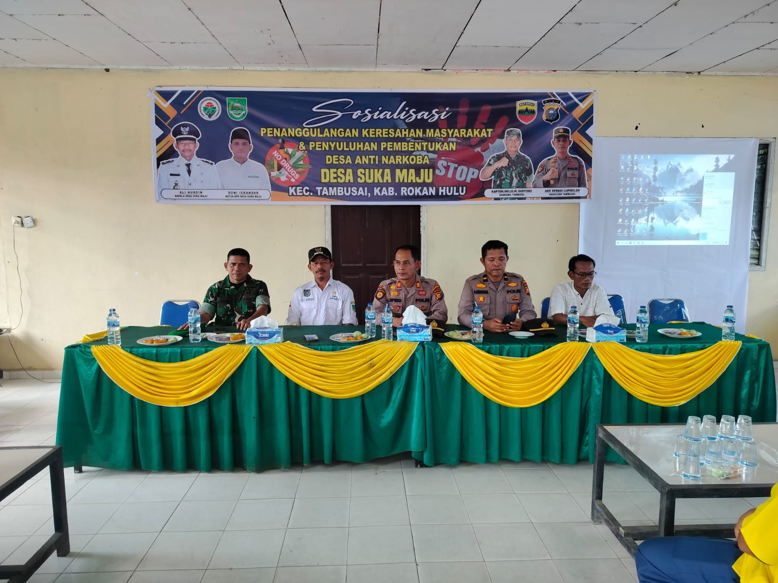 Sosialisasi Bahaya Narkoba, Polsek Tambusai Polres Rohul Titip Pesan Pilkada Damai