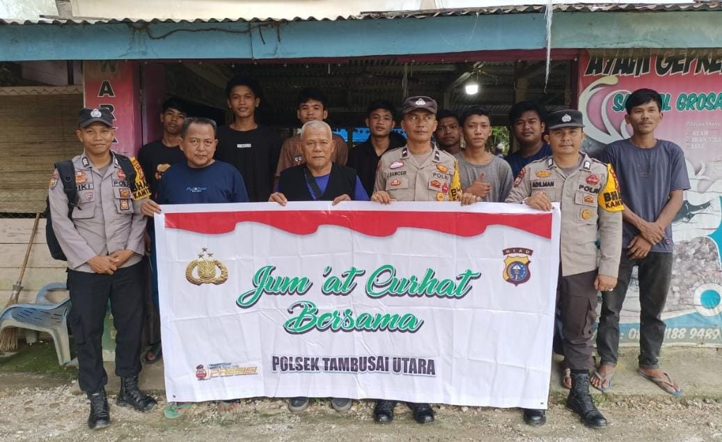 Wujudkan Pilkada Damai, Polsek Tambusai Utara Gelar Cooling System dan Jumat Curhat Bersama Masyarakat 