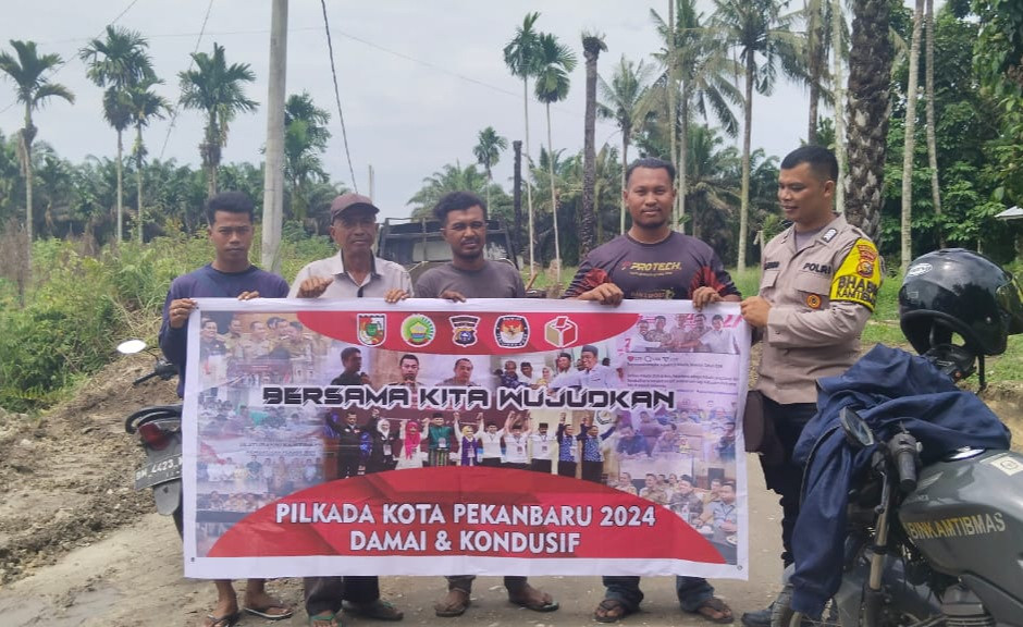Giat Cooling System, Polsek Rumbai Ajak Masyarakat Ikut Partisipasi Aktif Sukseskan Pilkada 2024
