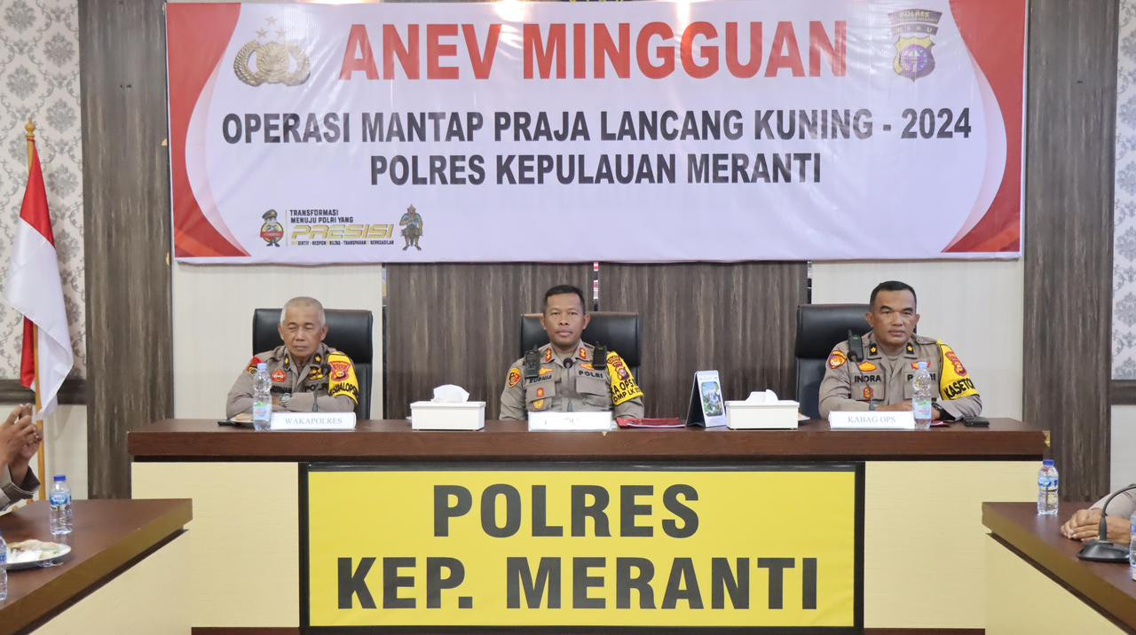 Polres Meranti Gelar Rapat Anev Mingguan, Bahas Pengawalan Logistik Pilkada