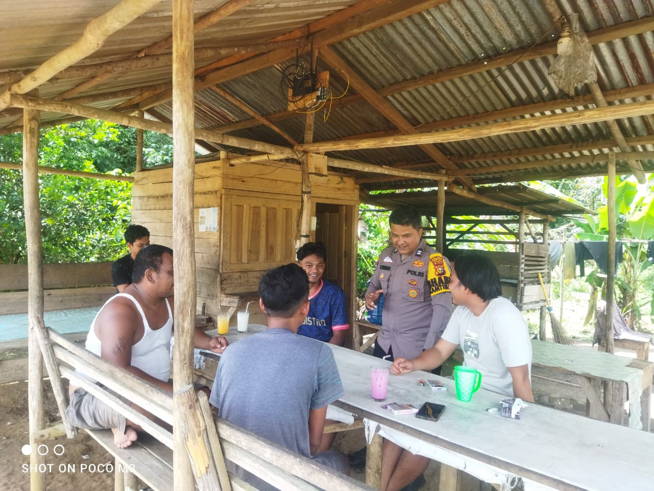 Polsek Rokan IV Koto Sampaikan Pesan Pilkada Dama ke Warga Desa Cipang Kanan
