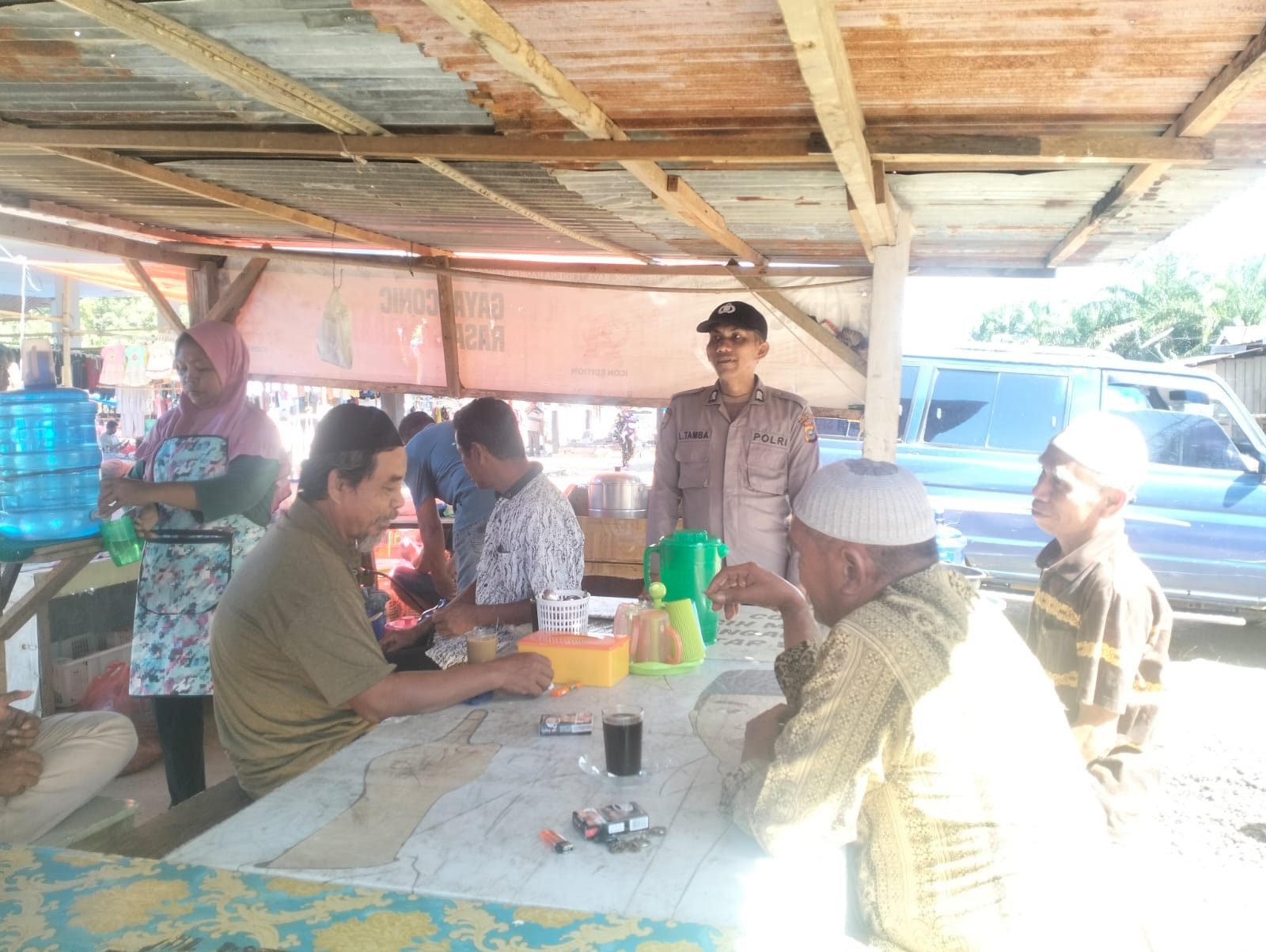Cooling System di Desa Batas, Begini Pesan Penting Personil Polsek Tambusai 