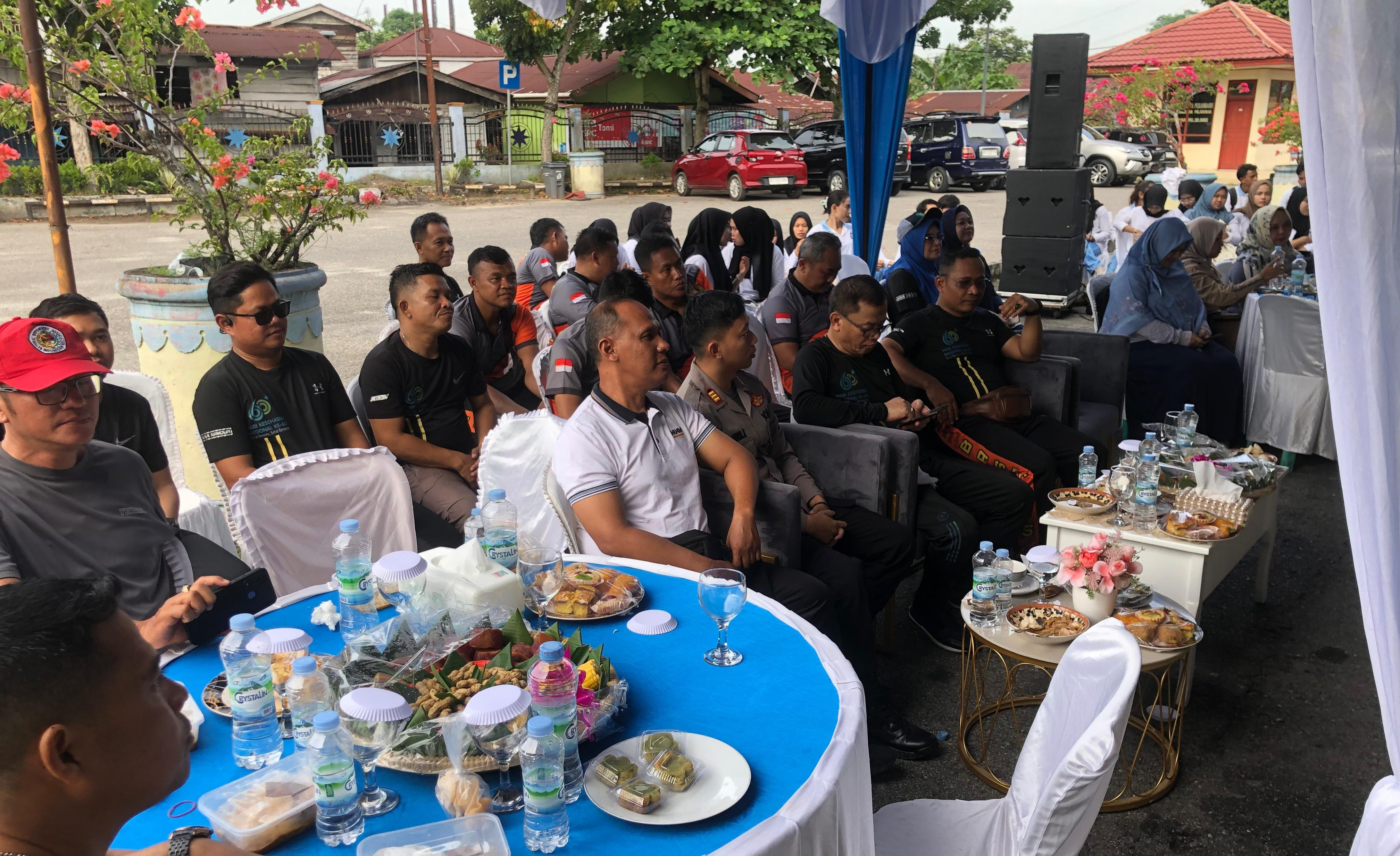 Ciptakan Cooling System, Kapolsek Kawasan Pelabuhan Hadiri Hari Kesehatan Nasional ke-60 