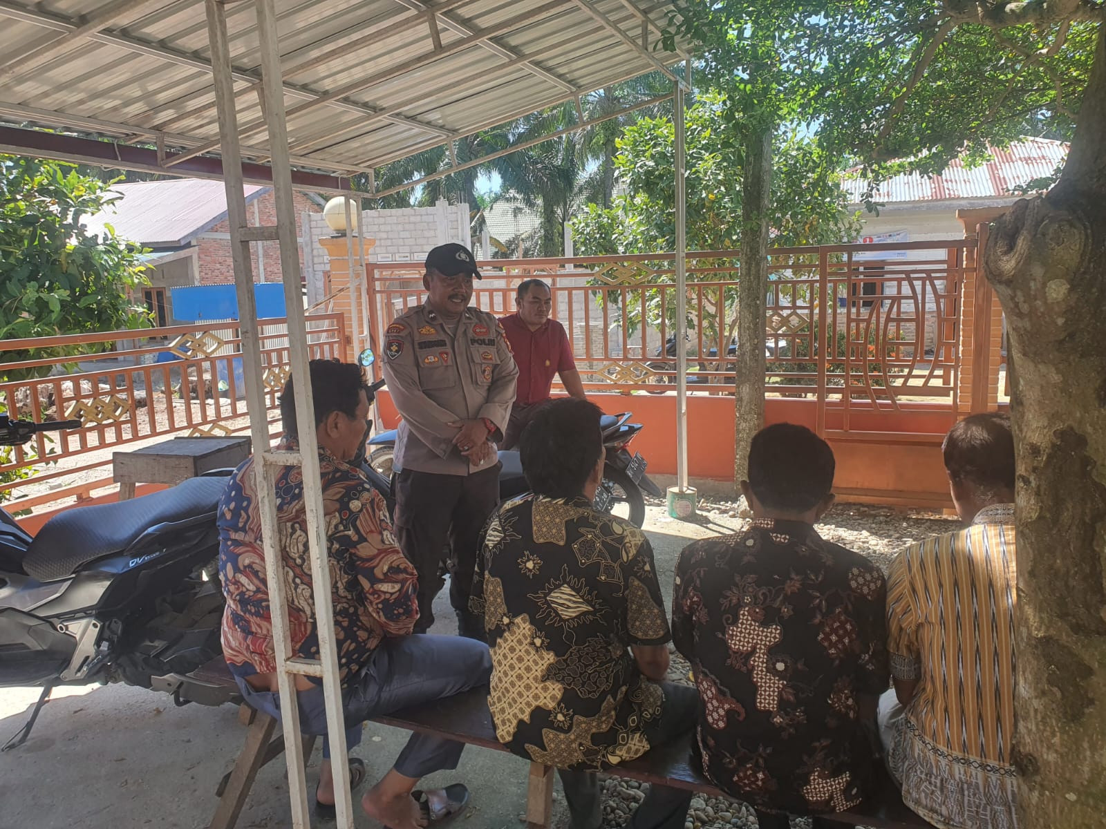 Cooling System di Desa Batas, Begini Pesan Penting Personil Regu 1 SPK Polsek Tambusai 