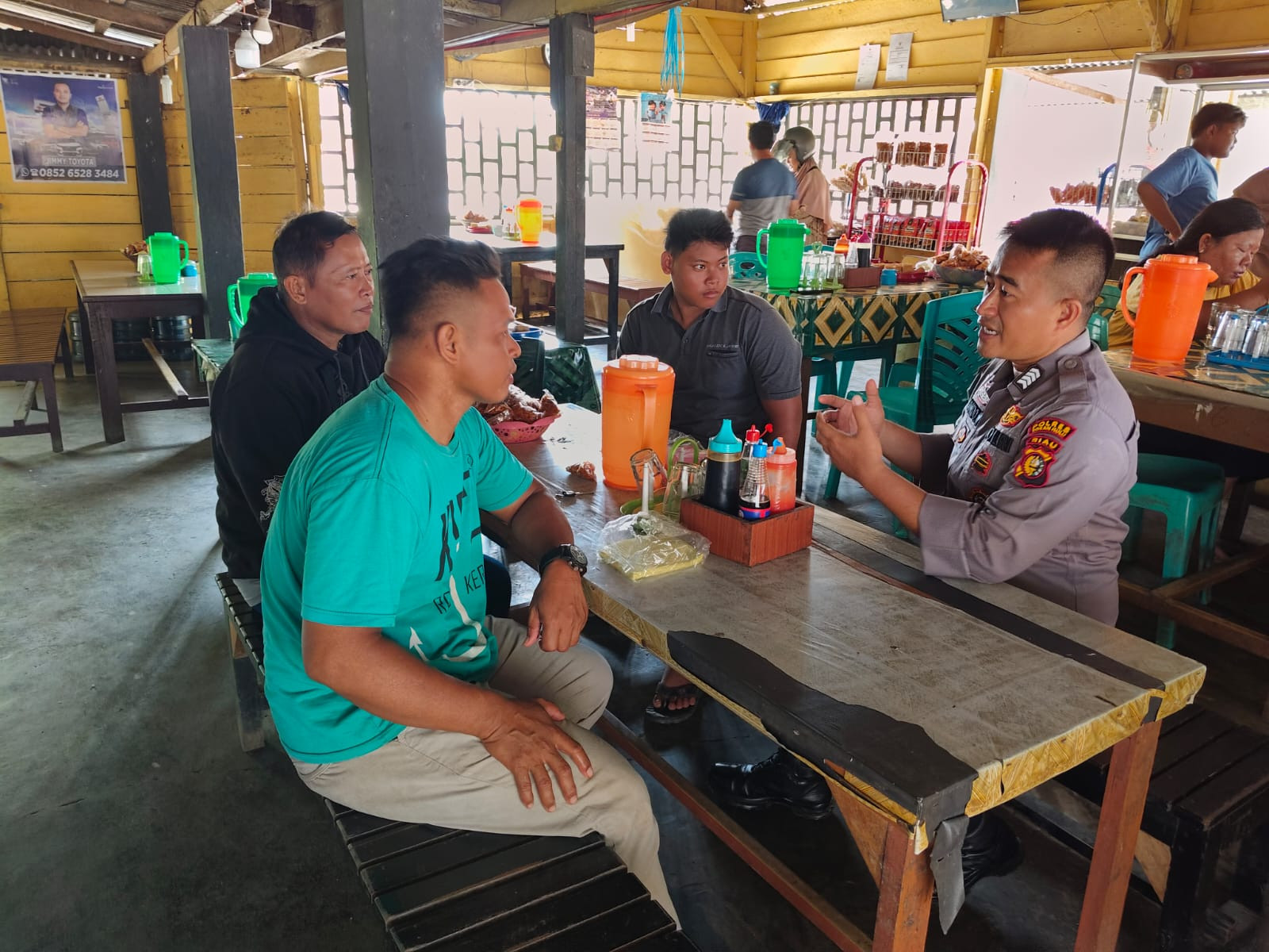 Wujudkan Pilkada Damai, Sat Binmas Polres Rohul Gelar Cooling System di Desa Kepenuhan Jaya