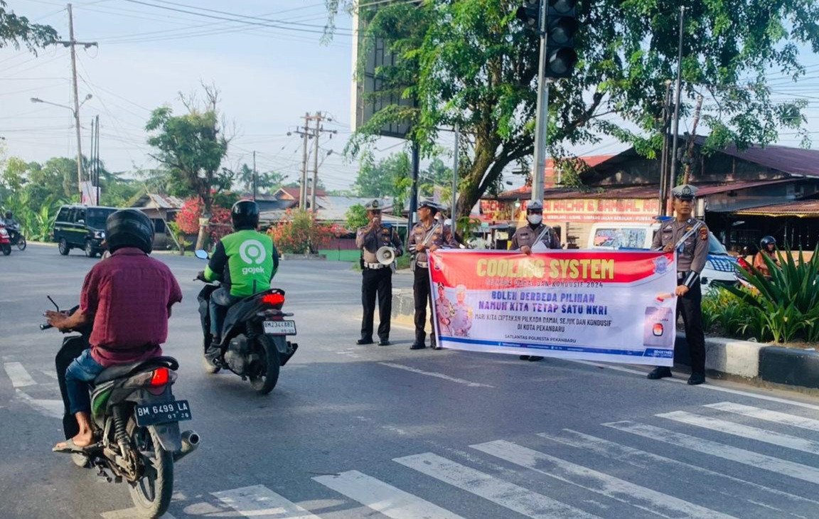 Polantas Pekanbaru Laksanakan Cooling System, Ajak Guru Dukung Pemilukada Damai