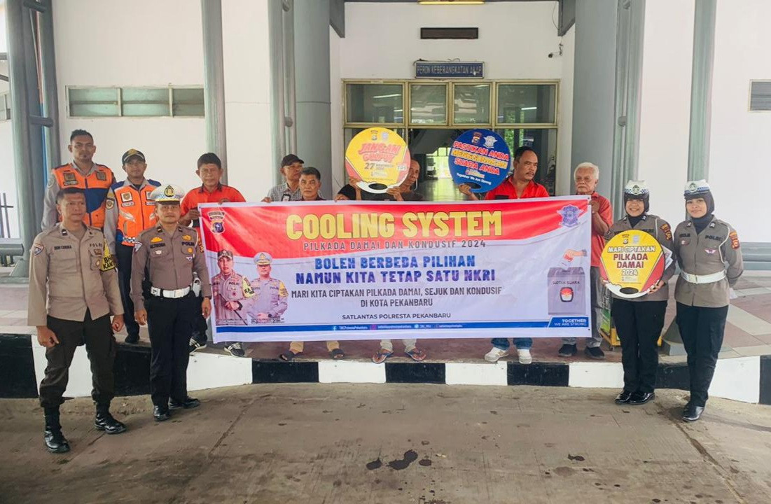 Satlantas Pekanbaru Gencar Sosialisasi Pemilukada 2024 Sembari Beri Pesan Keselamatan 