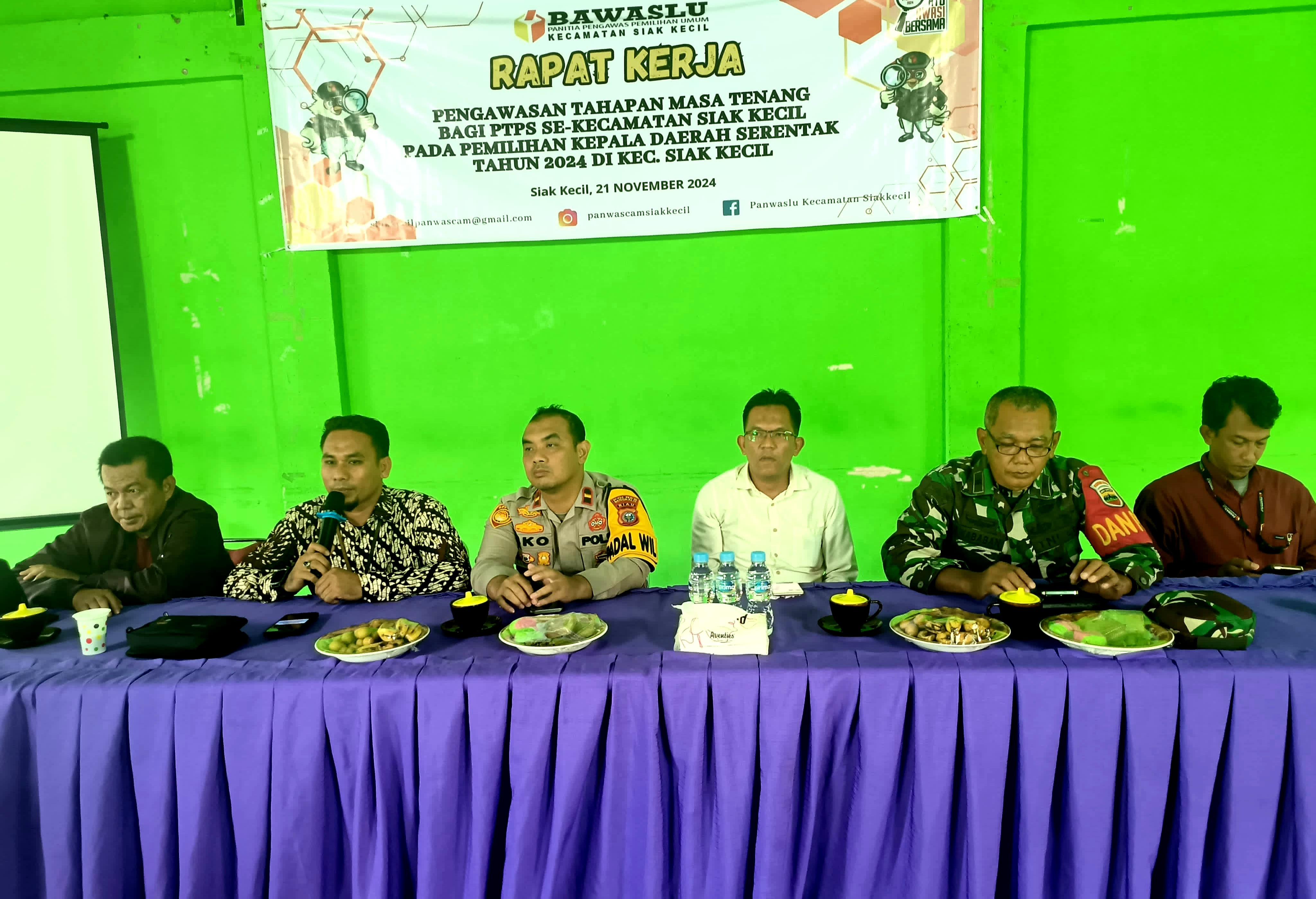 Hadiri Rapat Kerja Teknis PTPS, Kapolsek Siak Kecil Sampaikan Arahan Jaga Transparansi dan Integritas 
