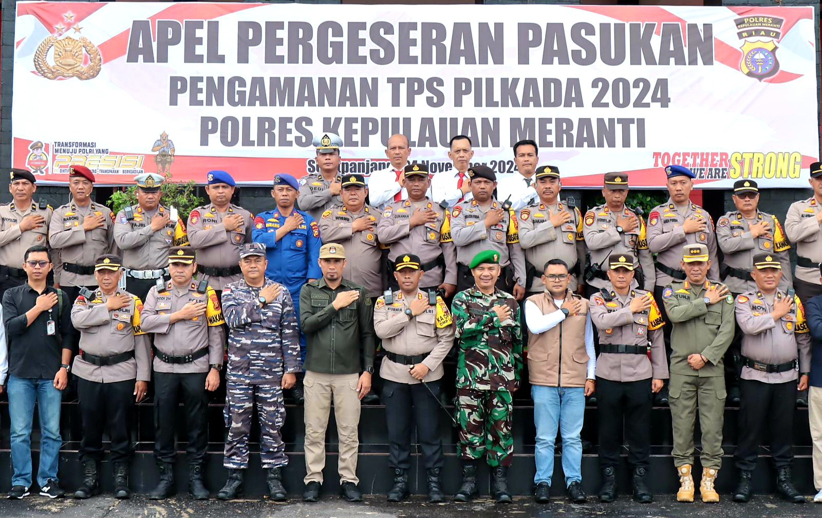 Pimpin Langsung Apel Personil PAM TPS, Ini Pesan Kapolres Kep Meranti