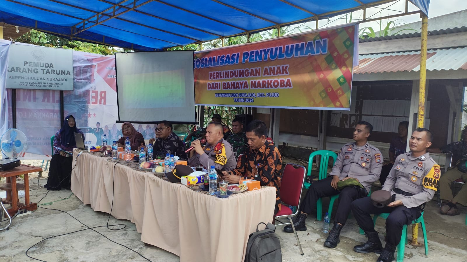 Sosialisasi Bahaya Narkoba ke Siswa dan Warga, Ini Pesan Kapolsek Pujud