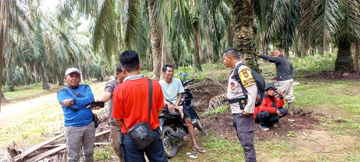 Bhabinkamtibmas Kasang Bangsawan Imbau Warga Jaga Keamanan Agar Terhindar dari Pencurian Sawit