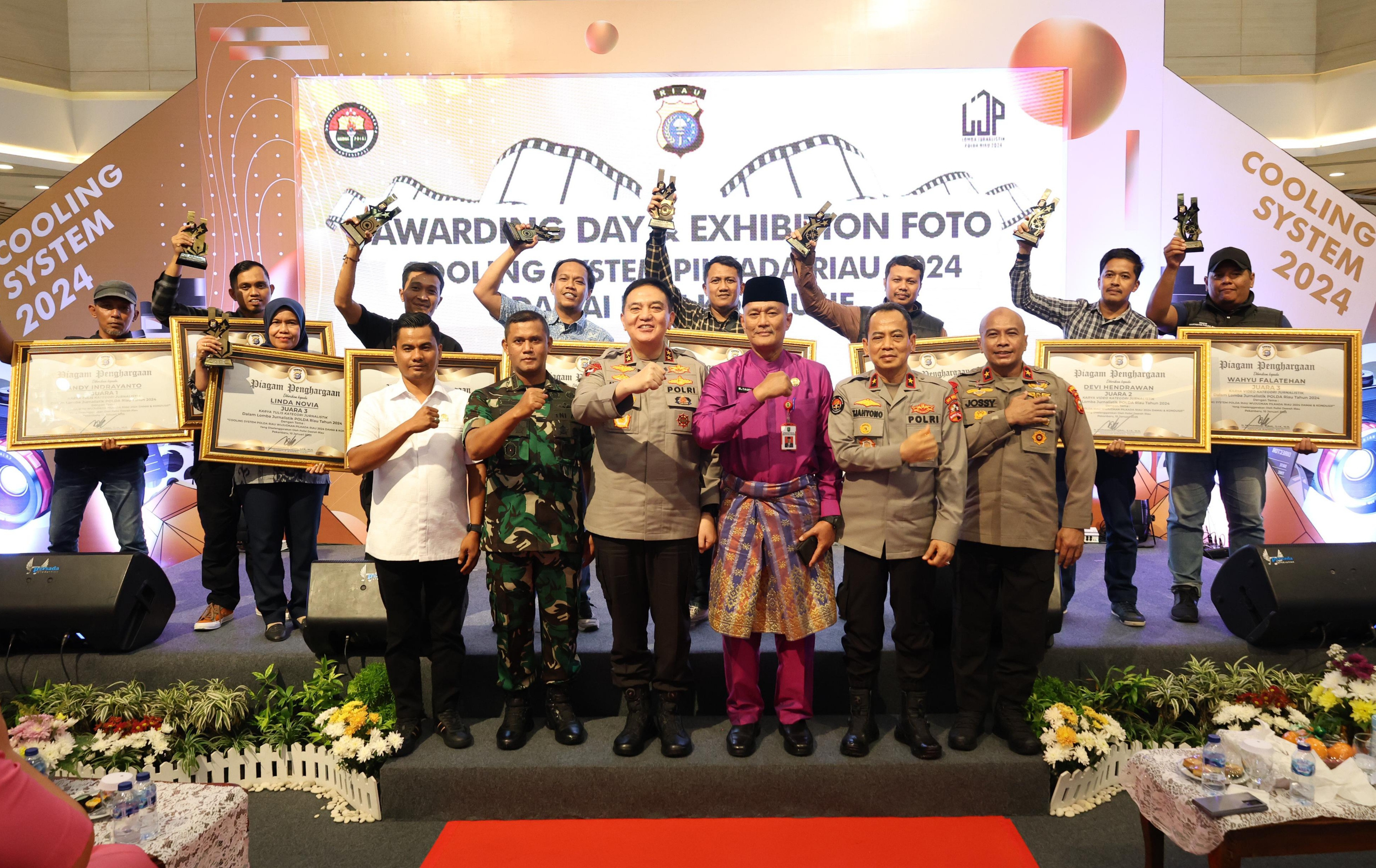 Polda Riau Umumkan Pemenang Lomba Karya Jurnalistik Cooling System Pilkada Damai 2024