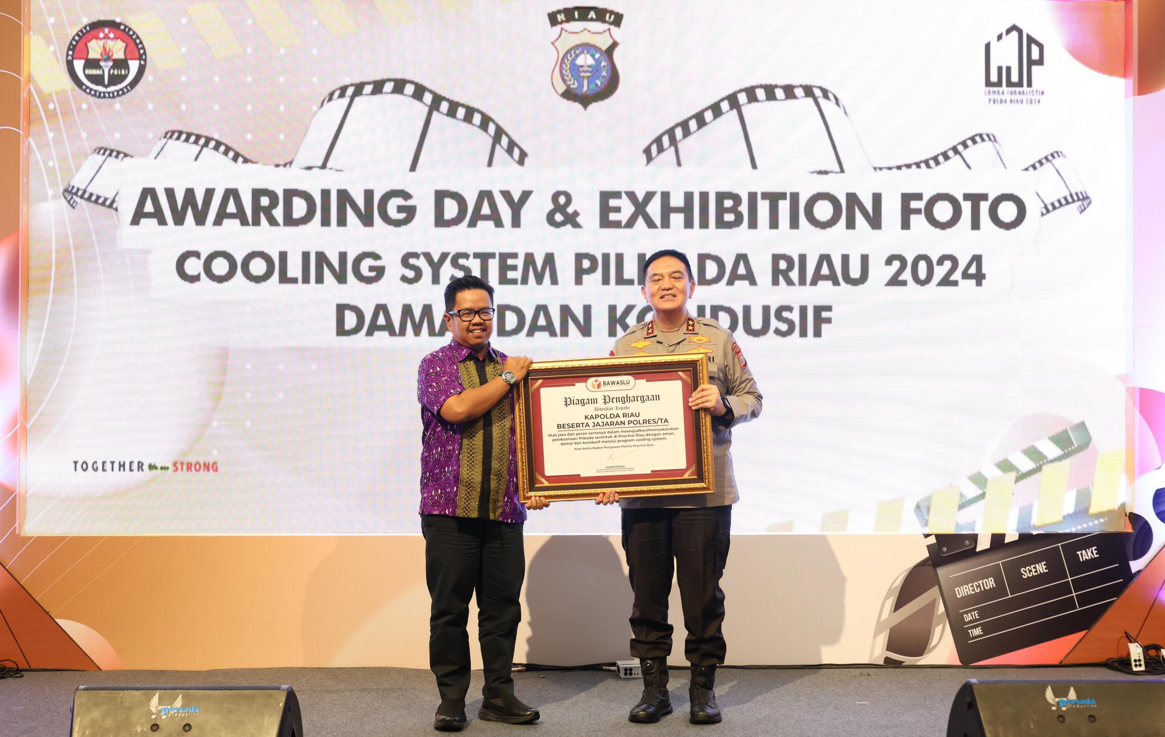 Sukses Amankan Pilkada 2024, KPU-Bawaslu Beri Penghargaan Polda Riau