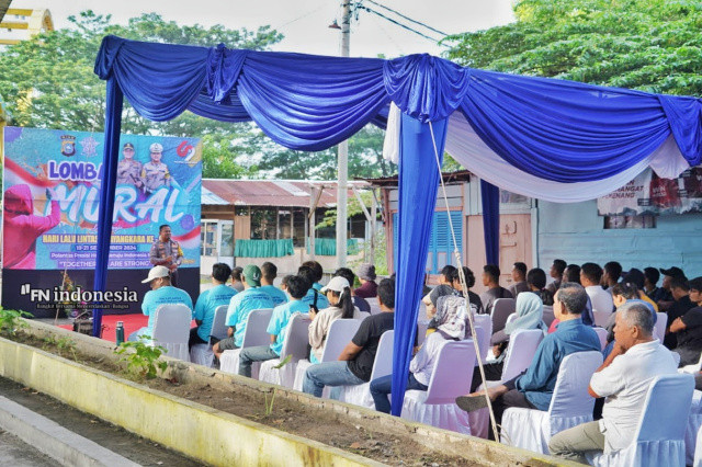 Gelar Lomba Mural, 144 Seniman se-Riau Meriahkan Hari Lalu Lintas Bhayangkara ke 69