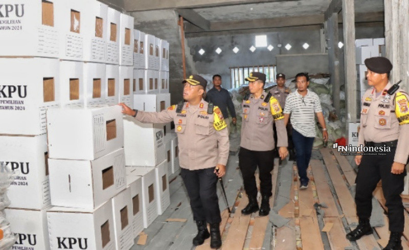 Kapolres Meranti Cek Gudang KPU, Pastikan Keamanan Logistik Pilkada 2024