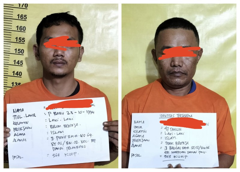 2 Spesialis Curanmor Dibekuk Polsek Bukit Raya, Uangnya Dibelikan Narkoba