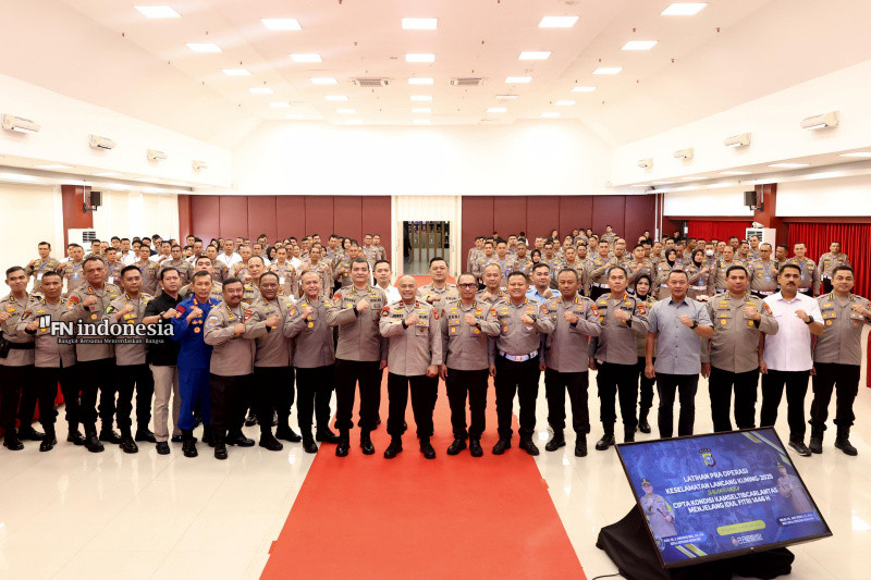 Wakapolda Riau Pimpin Latihan Pra Operasi Keselamatan Lancang Kuning 2025