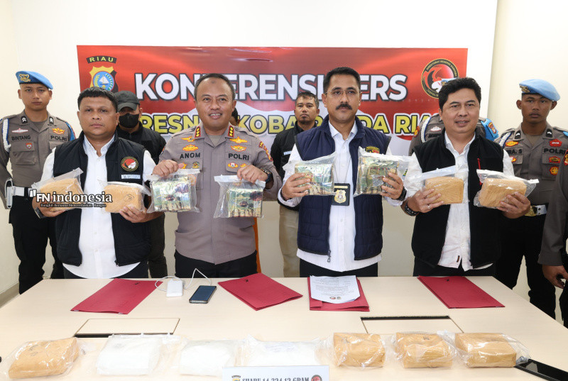 Polda Riau Gagalkan Peredaran 14,32 Kg Sabu-sabu Senilai Rp14,3 Miliar
