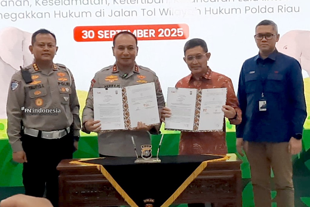 Kapolda Riau dan PT Hutama Karya Teken MoU di Mapolda Riau