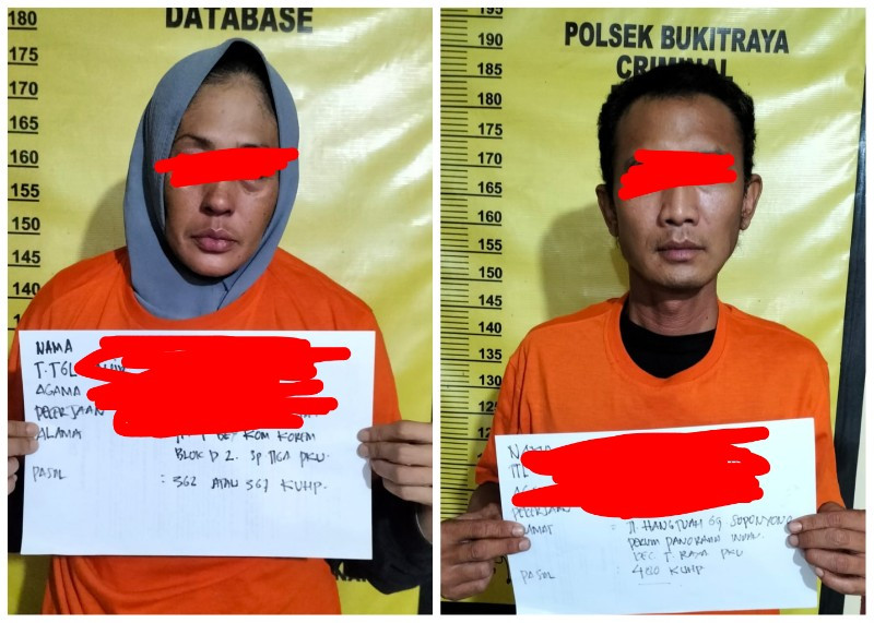 Pasangan Nikah Siri Pelaku Curanmor Ditangkap Polsek Bukit Raya