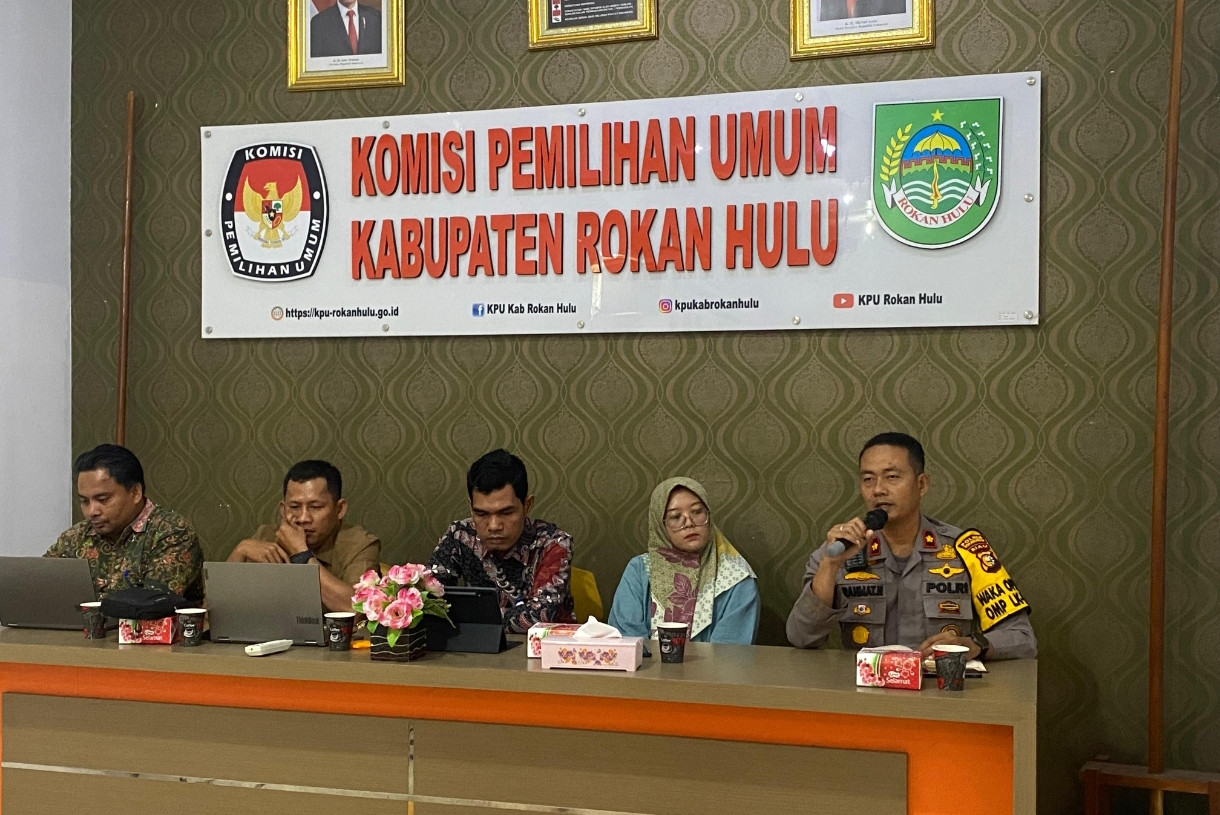 Polres Rohul dan KPUD Gelar Rakor Pelaksanaan dan Pengamanan Kampanye Pilkada 2024 