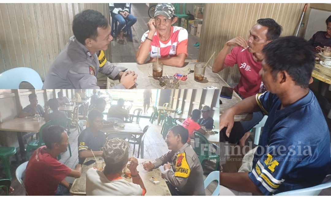 Kapolsek Concong Sosialisasikan Pemilu Damai di Desa Panglima Raja Menjelang Pilkada 2024