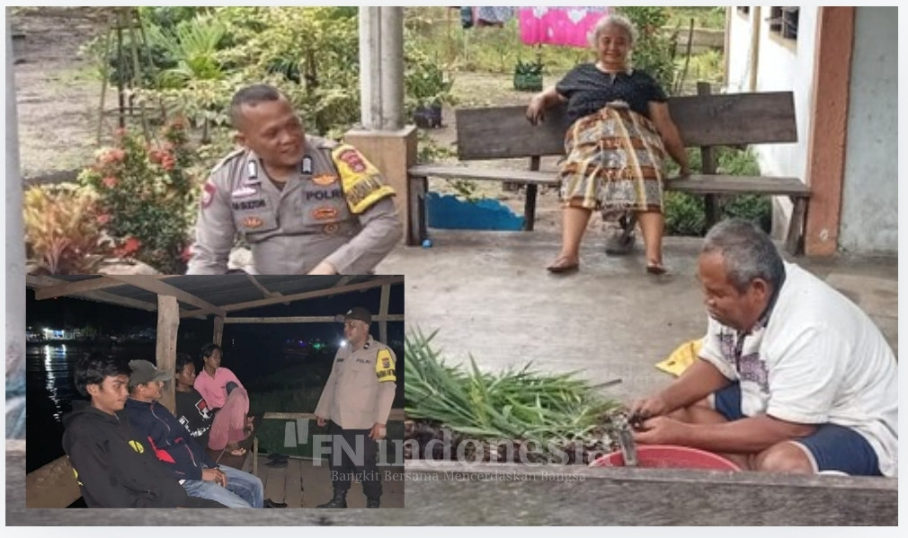 Bhabinkamtibmas Polsek Pulau Burung Sosialisasi Pilkada 2024 Secara Door to Door