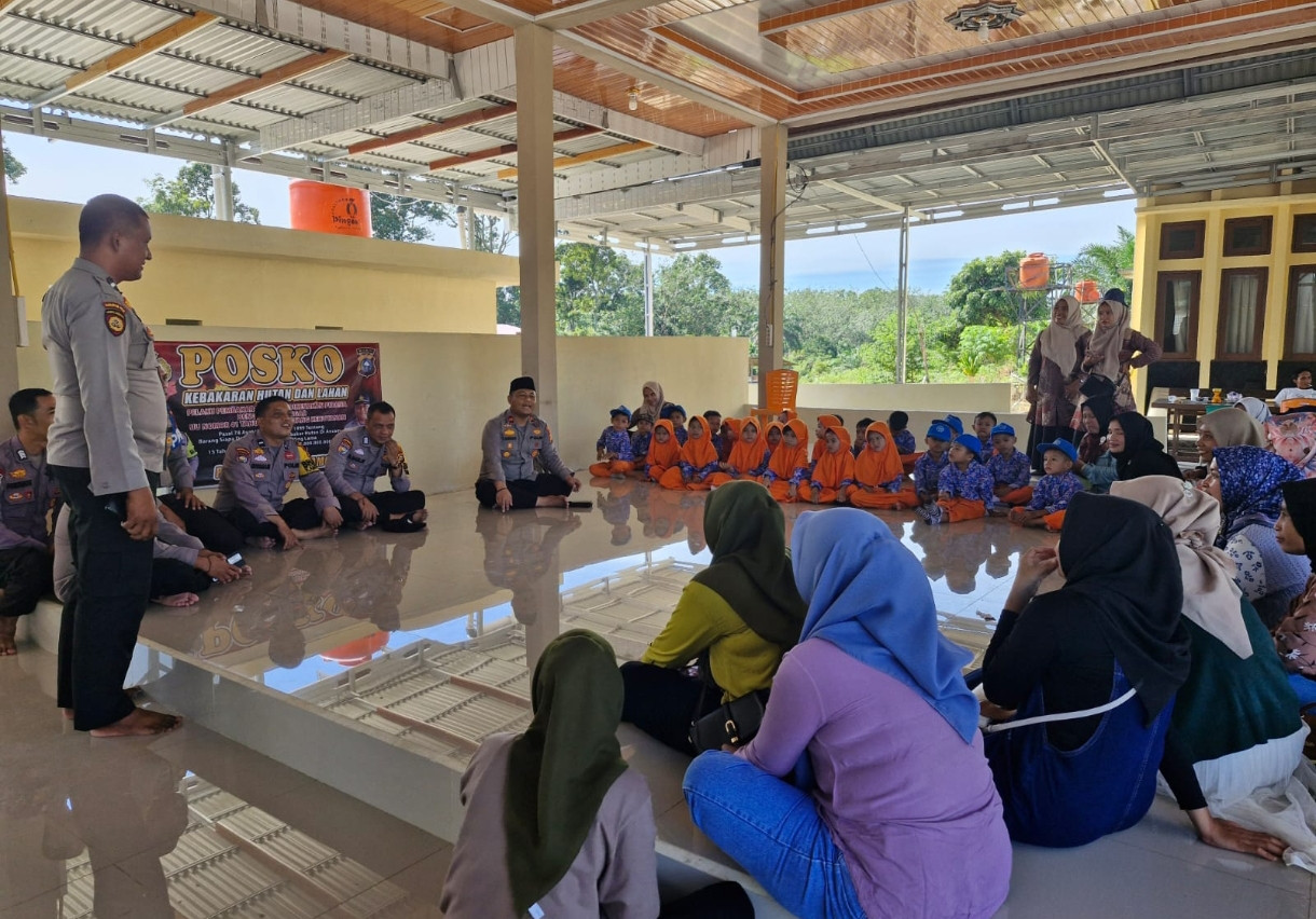 Kapolsek Rambahsamo Gelar Coolling System Bersama Guru TK dan Wali Murid Ajak Sukseskan Pilkada 