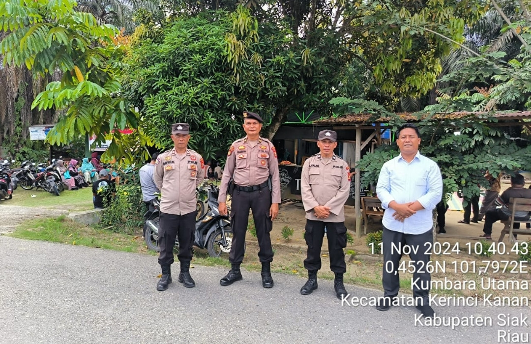 Pengamanan Kampanye, Polsek Kerinci Kanan Siap Wujudkan Pilkada Siak 2024 yang Aman dan Kondusif