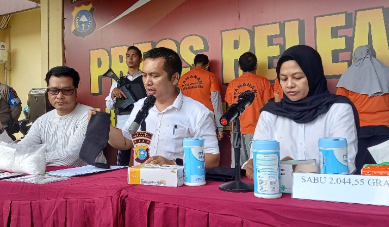 Satresnarkoba Polresta Pekanbaru Gagalkan Peredaran 2,04 Kg Sabu