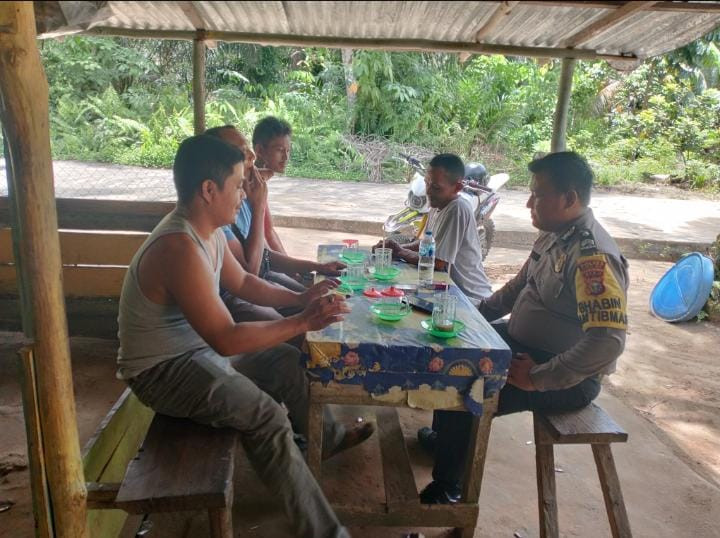 Bersama Warga Babussalam, Polsek Pujud Sosialisasikan Cooling System Paska Pilkada