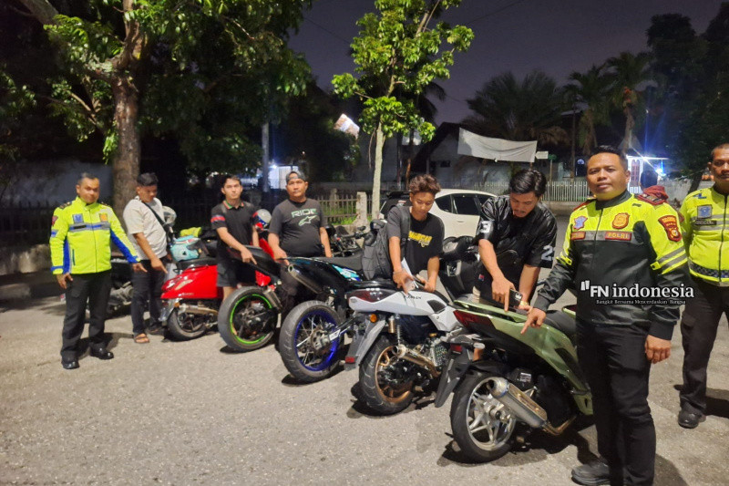 Polresta Pekanbaru Tindak Tegas Balap Liar di Kota Pekanbaru, 23 Unit Motor Diamankan