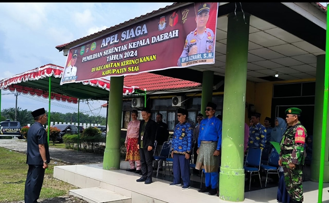 Apel Siaga Pilkada Serentak 2024 di Kerinci Kanan, Fokuskan Kesiapan Pengamanan