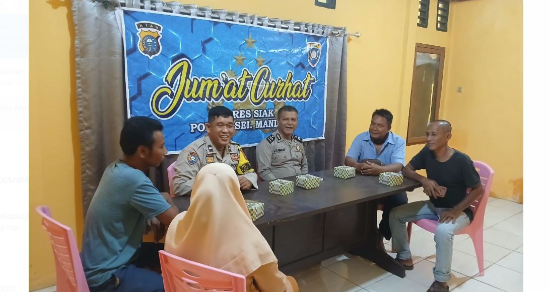 Polsek Sungai Mandau Gelar Jumat Curhat, Masyarakat Minta Patroli Rutin