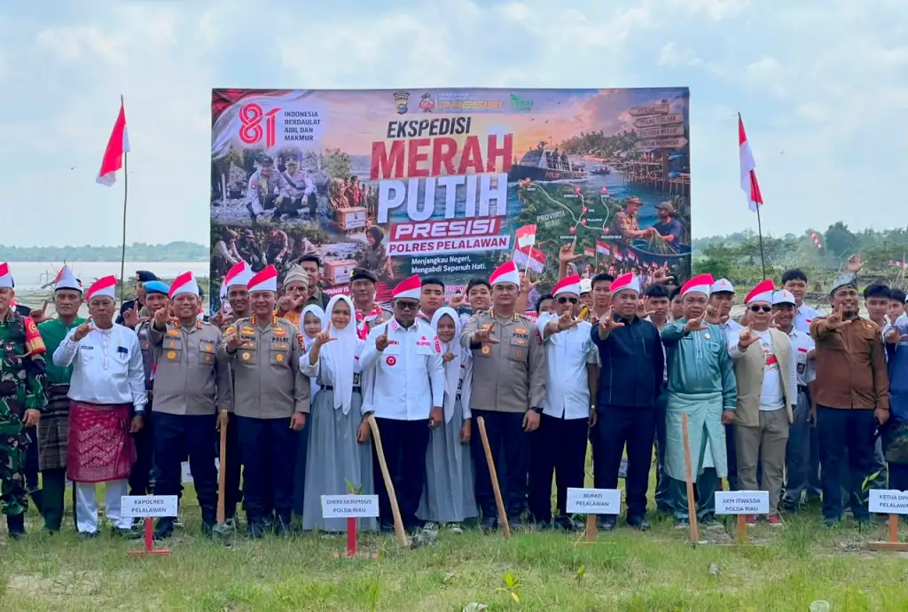 Ekspedisi Merah Putih Presisi Jangkau Pelalawan, Polda Riau Salurkan Bantuan hingga Perkuat Layanan Kepolisian
