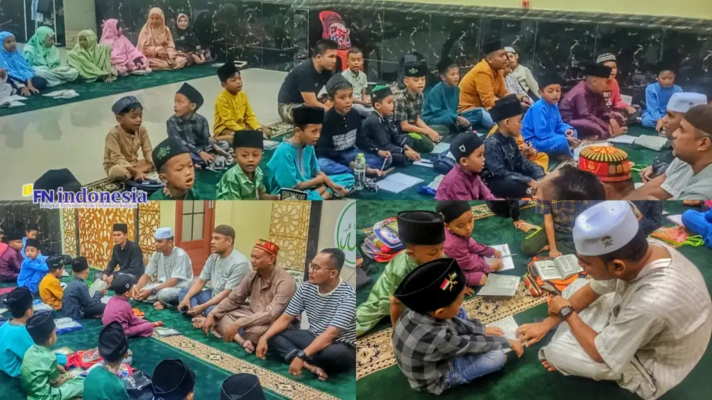 Hangatnya Malam Minggu di Mushola An Nusirwan, 35 Anak Rutin Mengaji Bersama di Polsek Binawidya