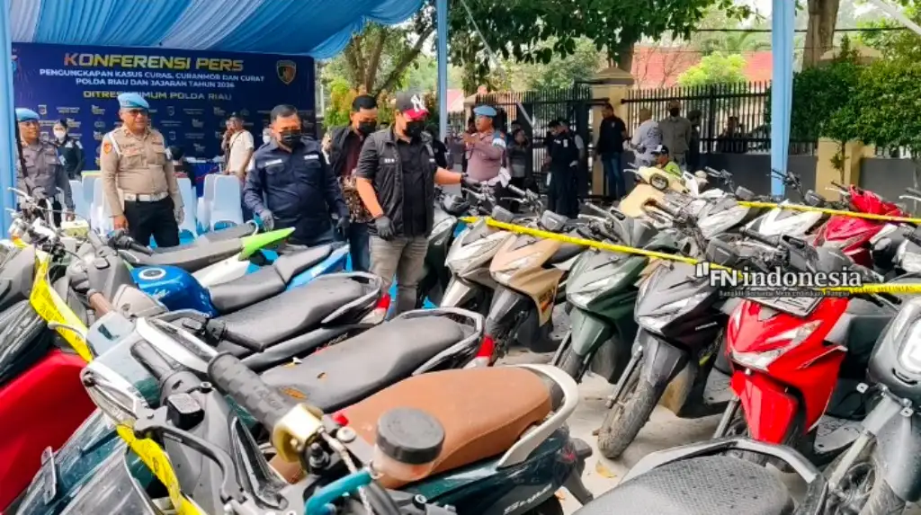 Sindikat Curanmor Lintas Provinsi Dibongkar, Polda Riau Amankan 44 Sepeda Motor