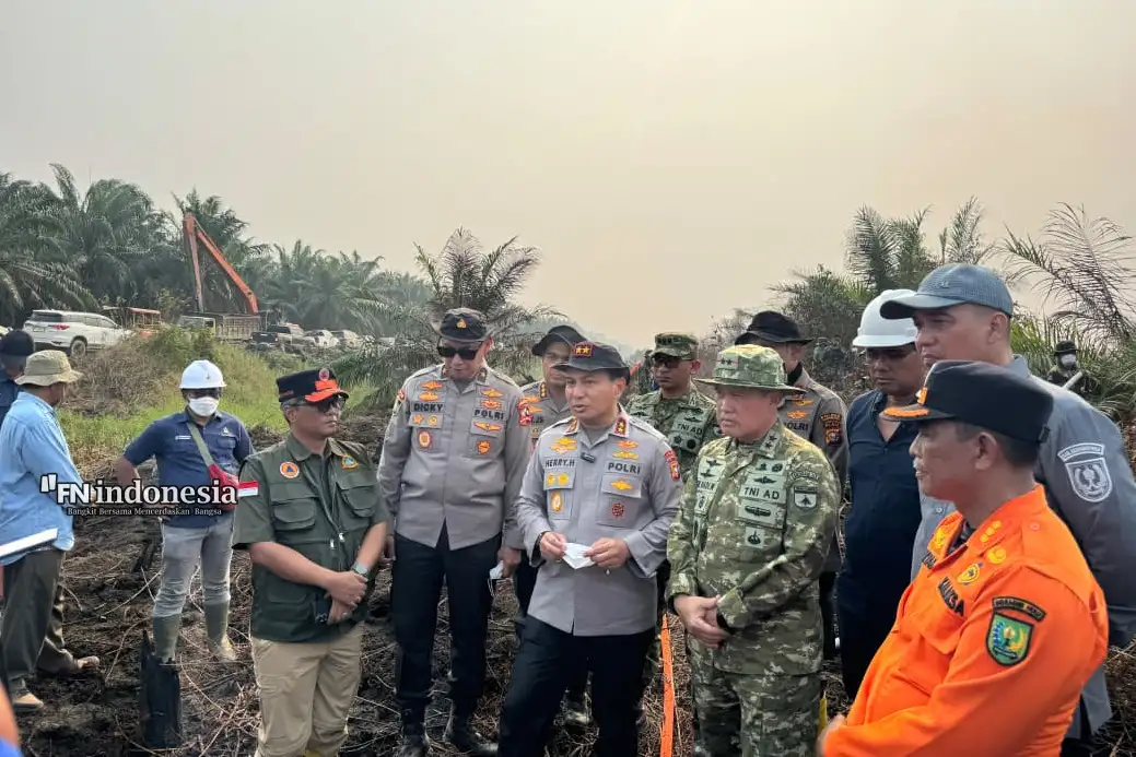 Kapolda Riau dan Pangdam Tinjau Karhutla di Inhu, Sinergi Pemadaman Gambut Diperkuat