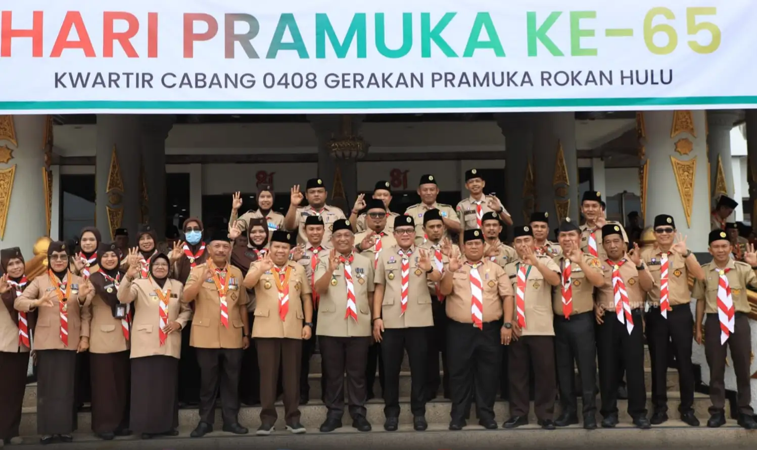 Peringati Hari Pramuka Ke-65, Kwarcab Rokan Hulu Gelar Pelantikan Pengurus dan Apel Besar