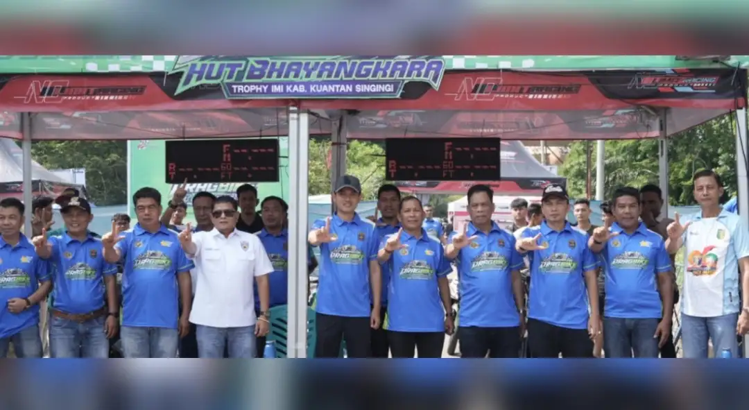 Pemkab Kuansing Dukung Pembinaan Generasi Muda Melalui Kejuaraan Drag Bike HUT Bhayangkara