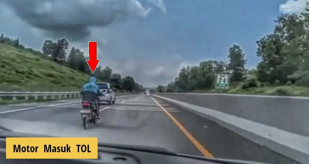 Motor Honda Revo Masuk Tol Permai, Polisi Amankan Pengendara yang Diduga ODGJ